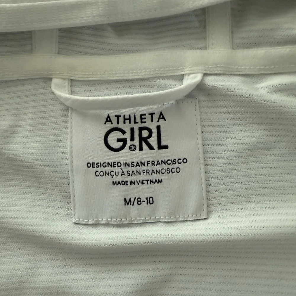 Athleta Girls White Zip-Up Jacket and windbreaker - Picture 5 of 7